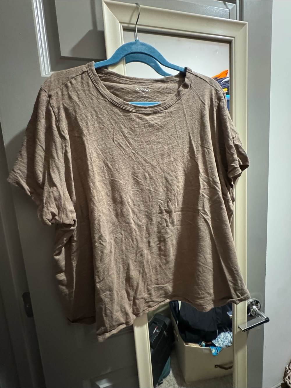 Old Navy Casual Taupe Short Sleeve Crewneck Tee